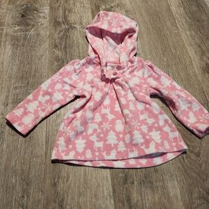 Child of Mine Pink and White Fleece with Animal Design